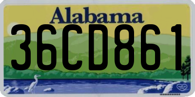 AL license plate 36CD861