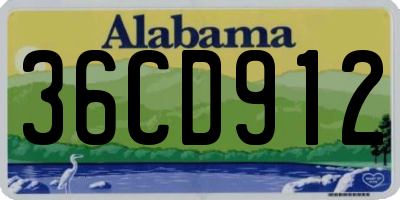 AL license plate 36CD912
