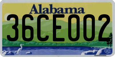 AL license plate 36CE002