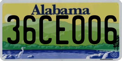 AL license plate 36CE006