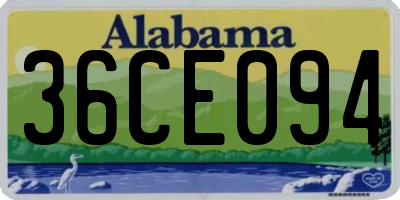 AL license plate 36CE094