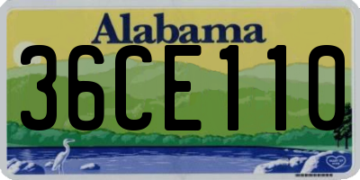 AL license plate 36CE110