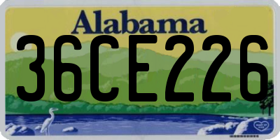 AL license plate 36CE226