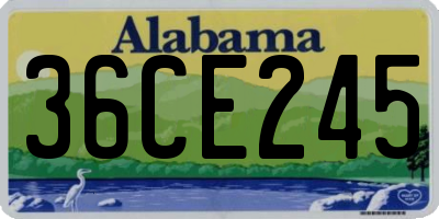 AL license plate 36CE245