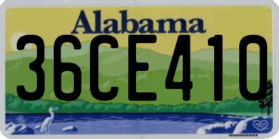AL license plate 36CE410