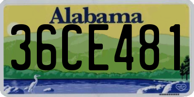 AL license plate 36CE481