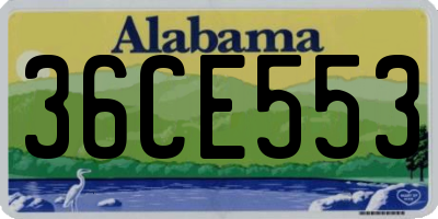 AL license plate 36CE553