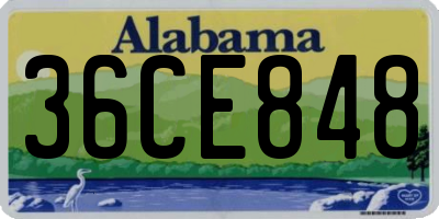 AL license plate 36CE848