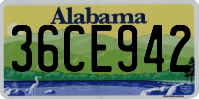 AL license plate 36CE942