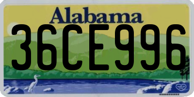 AL license plate 36CE996