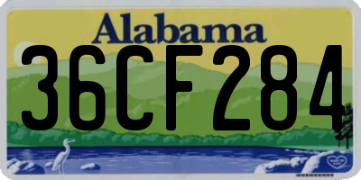 AL license plate 36CF284