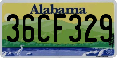 AL license plate 36CF329