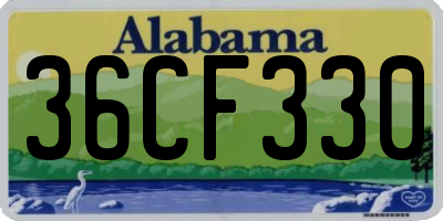 AL license plate 36CF330