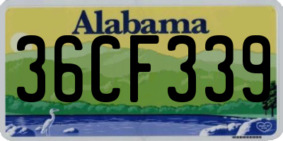 AL license plate 36CF339