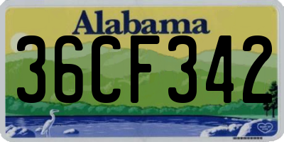 AL license plate 36CF342