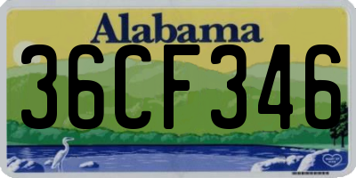 AL license plate 36CF346