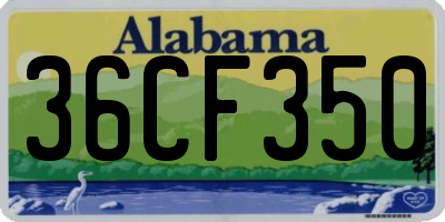AL license plate 36CF350