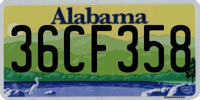 AL license plate 36CF358
