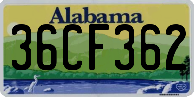 AL license plate 36CF362