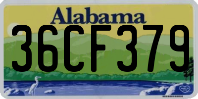 AL license plate 36CF379