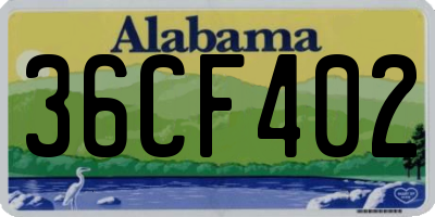 AL license plate 36CF402