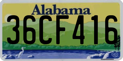 AL license plate 36CF416