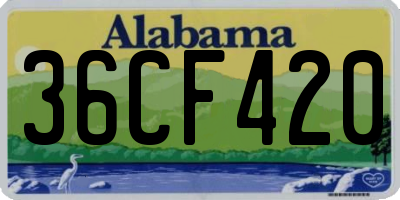 AL license plate 36CF420