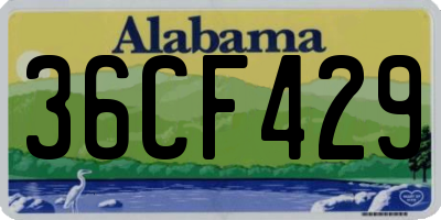 AL license plate 36CF429