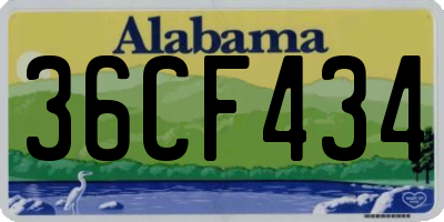AL license plate 36CF434