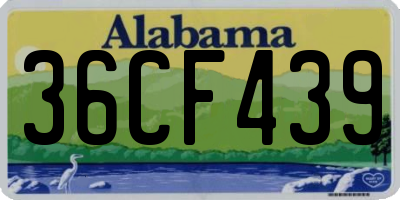 AL license plate 36CF439