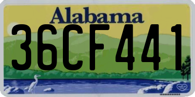 AL license plate 36CF441