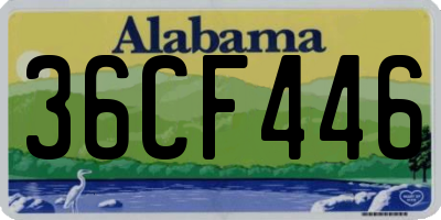 AL license plate 36CF446