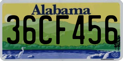 AL license plate 36CF456