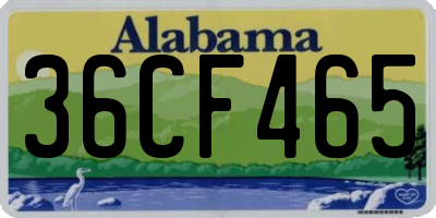 AL license plate 36CF465