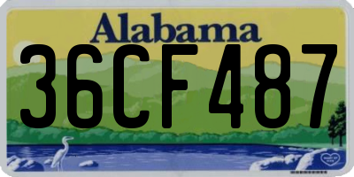 AL license plate 36CF487