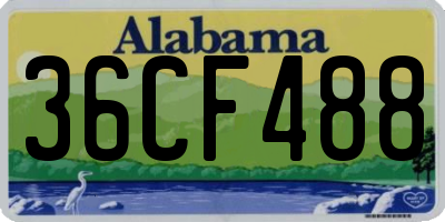 AL license plate 36CF488