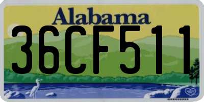 AL license plate 36CF511