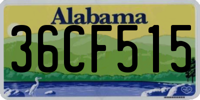 AL license plate 36CF515