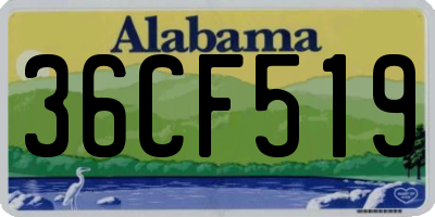 AL license plate 36CF519