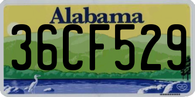 AL license plate 36CF529