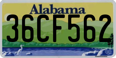 AL license plate 36CF562