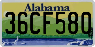 AL license plate 36CF580