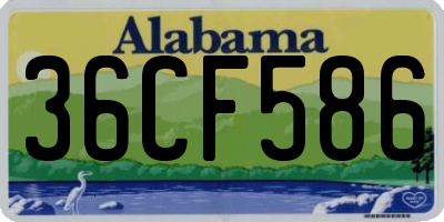 AL license plate 36CF586