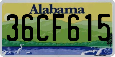 AL license plate 36CF615