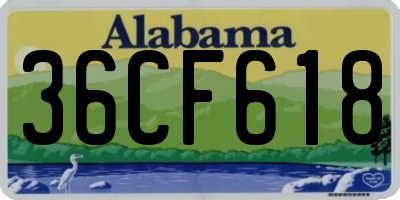 AL license plate 36CF618
