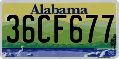 AL license plate 36CF677