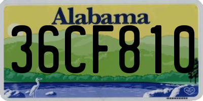 AL license plate 36CF810