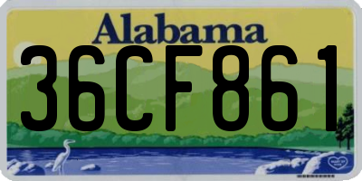 AL license plate 36CF861
