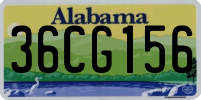 AL license plate 36CG156