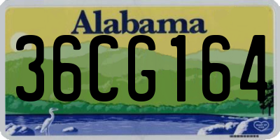 AL license plate 36CG164
